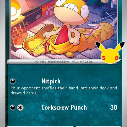 Scraggy 094/128 Anniversary Holo 30th Celebration Pokemon Card