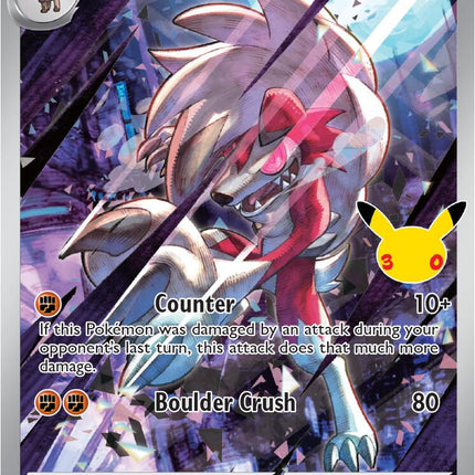 Lycanroc 138/128 Illustration Rare 30th Celebration Pokemon Card
