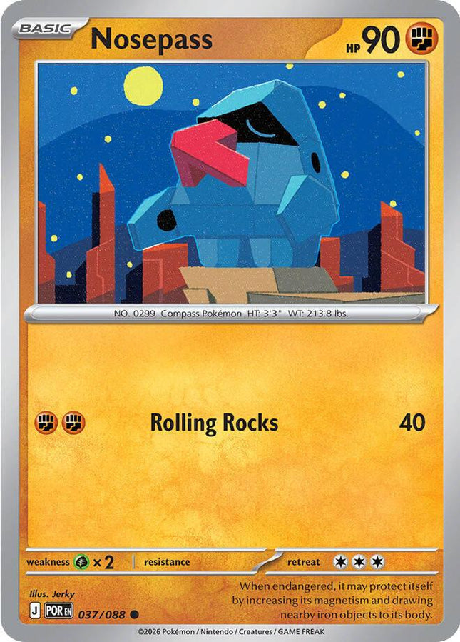 Nosepass 037/088 Reverse Holo Perfect Order Pokemon Card