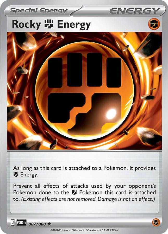 Rocky Fighting Energy 087/088 Reverse Holo Perfect Order Pokemon Card