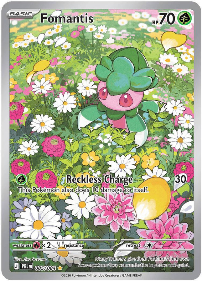 Fomantis 085/084 Illustration Rare Pitch Black Pokemon Card