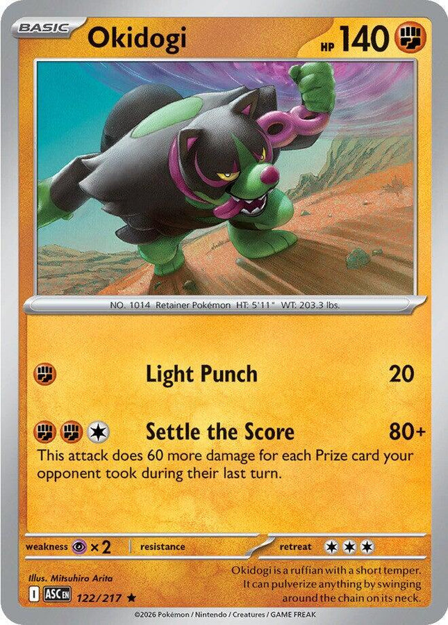 Okidogi 122/217 Friend Ball Reverse Holo Ascended Heroes Pokemon Card