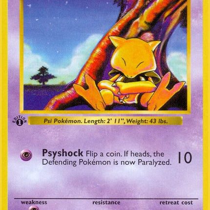 Abra 43/102 Common Base Set 1st Edition Pokemon Card
