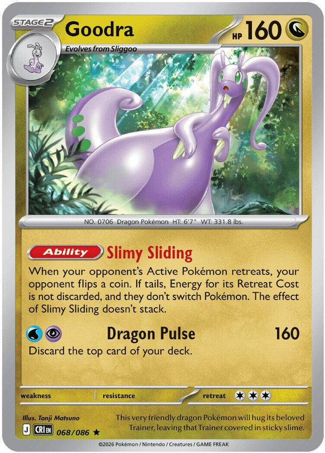 Goodra 068/086 Reverse Holo Chaos Rising Pokemon Card