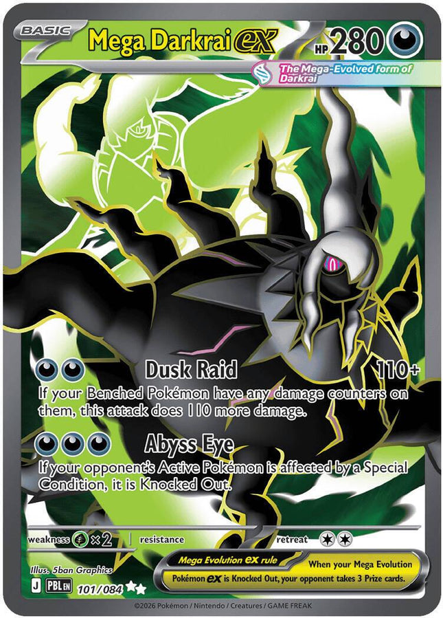 Mega Darkrai ex 101/084 Ultra Rare Pitch Black Pokemon Card