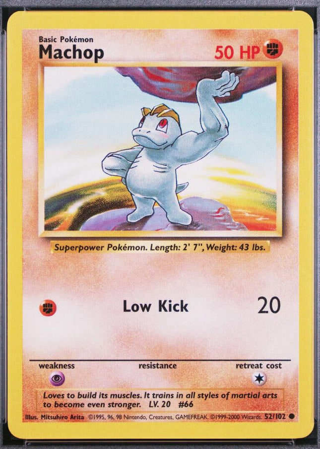 Machop 52/102 Common Base Set 4th Print 1999–2000 Pokemon Card