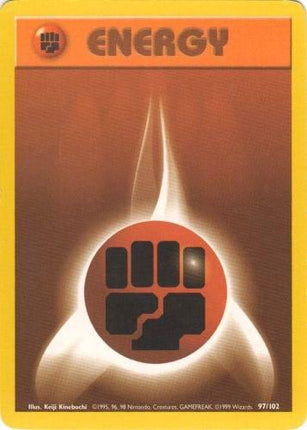 Fighting Energy 97/102 Energy Base Set Unlimited Pokemon Card