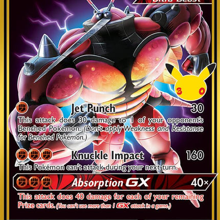 Buzzwole-GX 57/111 30th Anniversary Classic Collection Holo 30th Celebration Pokemon Card