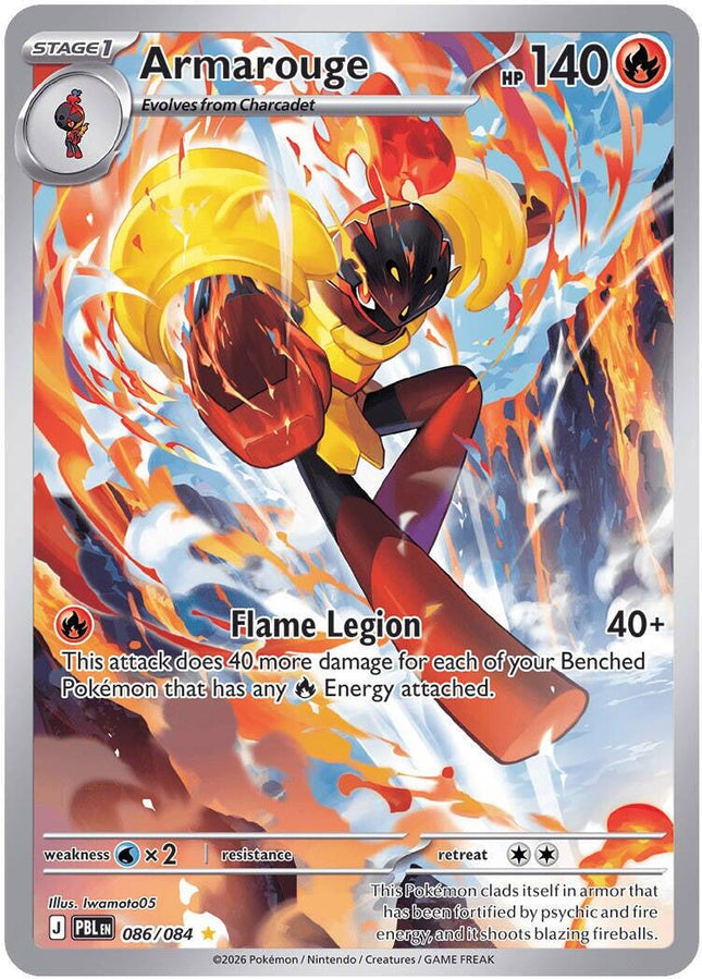 Armarouge 086/084 Illustration Rare Pitch Black Pokemon Card
