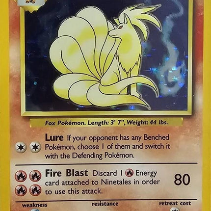 Ninetales 12/102 Holo Rare Base Set 4th Print 1999–2000 Pokemon Card
