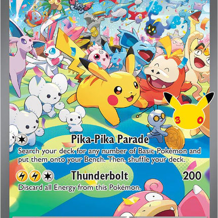 Pikachu ex 149/128 Day Special Illustration Rare 30th Celebration Pokemon Card