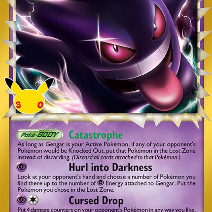 Gengar 94/102 Prime 30th Anniversary Classic Collection Holo 30th Celebration Pokemon Card