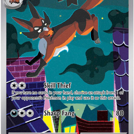 Thievul 092/084 Illustration Rare Pitch Black Pokemon Card