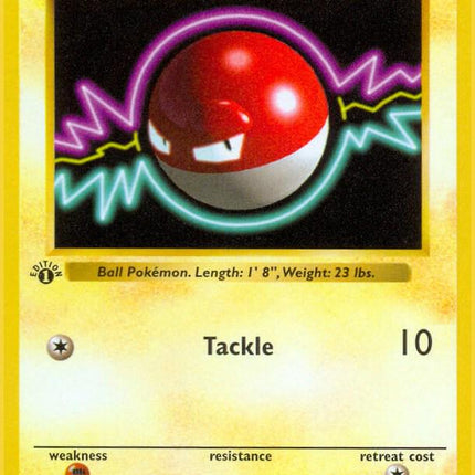 Voltorb 67/102 Common Base Set 1st Edition Pokemon Card