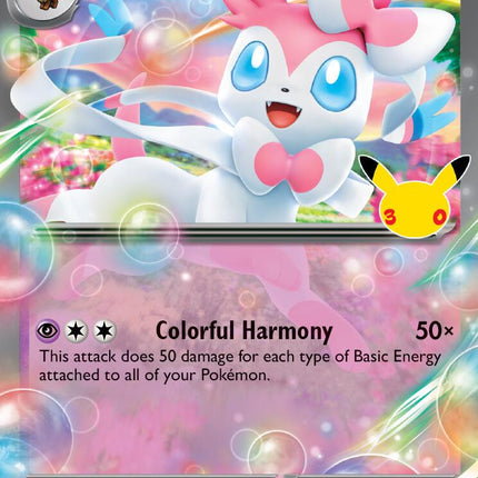 Sylveon ex 071/128 Double Rare 30th Celebration Pokemon Card