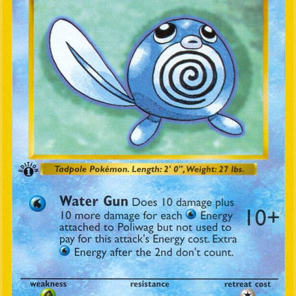 Poliwag 59/102 Common Base Set 1st Edition Pokemon Card