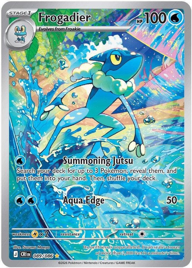 Frogadier 089/086 Illustration Rare Chaos Rising Pokemon Card