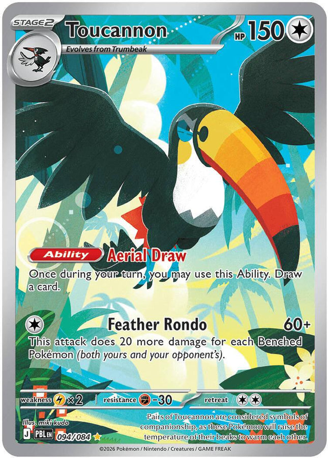 Toucannon 094/084 Illustration Rare Pitch Black Pokemon Card