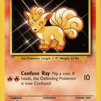 Vulpix 68/102 Common Base Set 4th Print 1999–2000 Pokemon Card