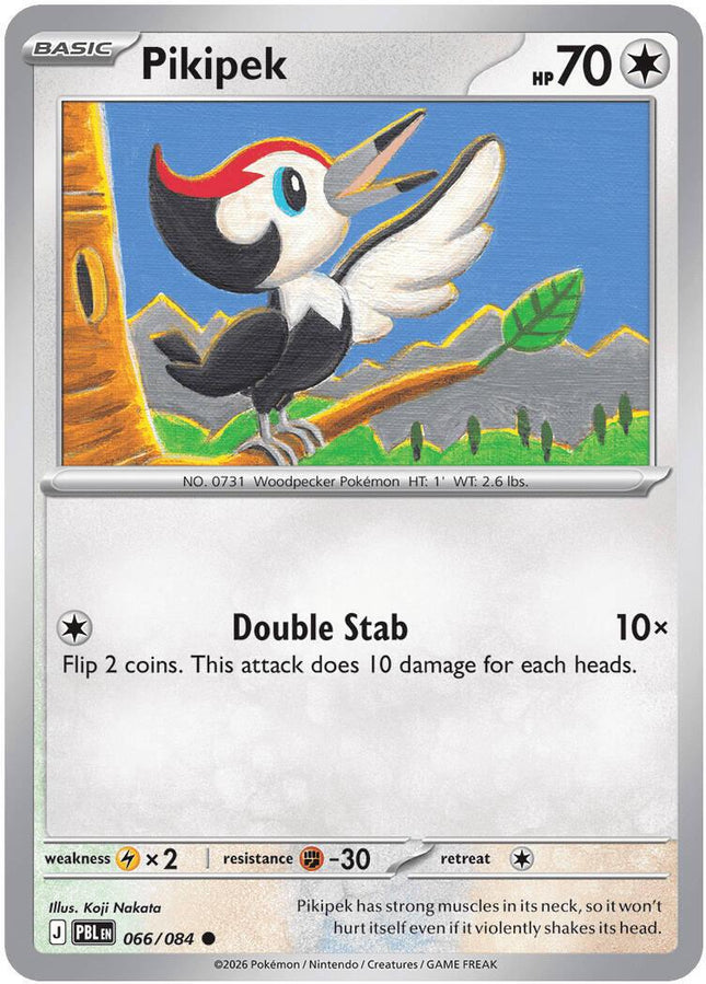Pikipek 066/084 Reverse Holo Pitch Black Pokemon Card