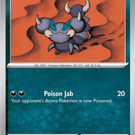 Skorupi 051/088 Reverse Holo Perfect Order Pokemon Card