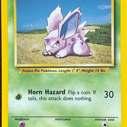 Nidoran♂ 55/102 Common Base Set 4th Print 1999–2000 Pokemon Card