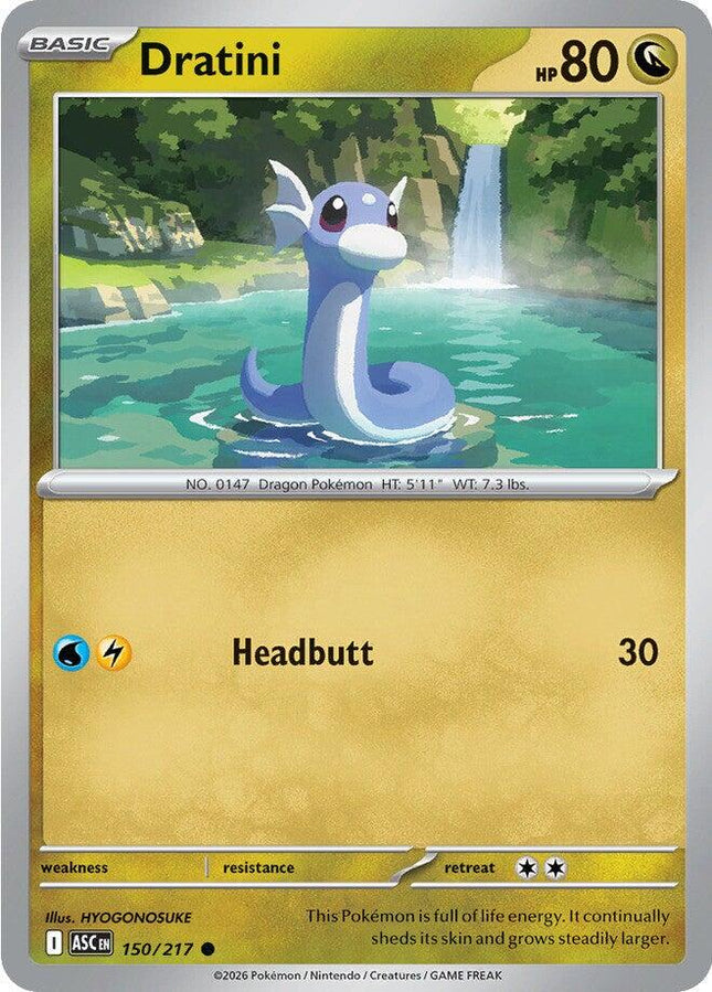 Dratini 150/217 Energy Pattern Reverse Holo Ascended Heroes Pokemon Card