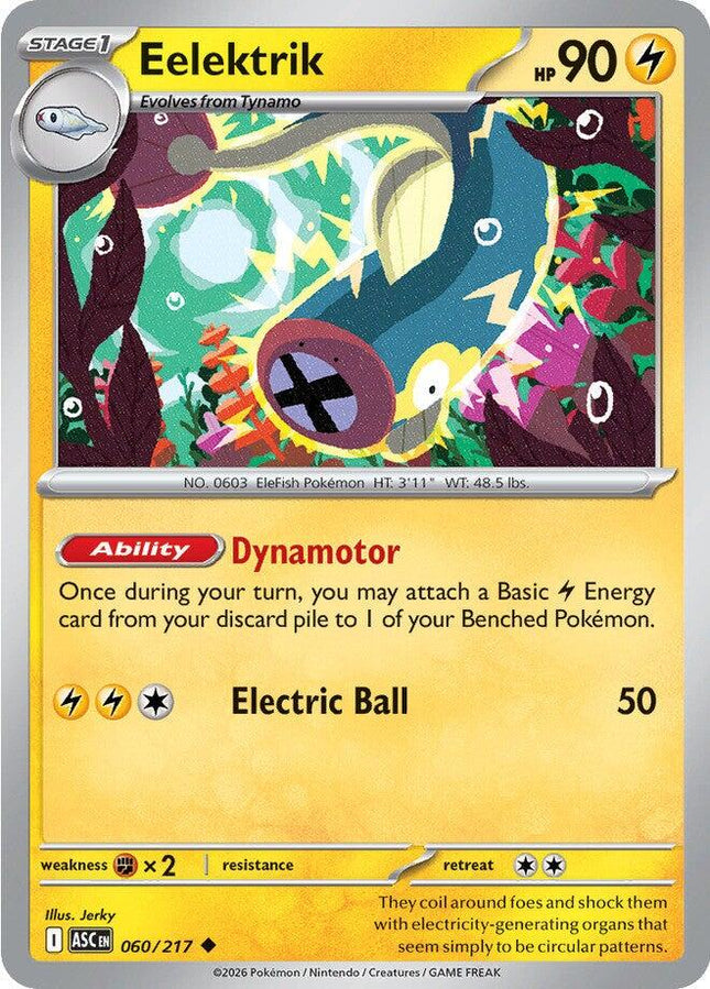 Eelektrik 060/217 Energy Pattern Reverse Holo Ascended Heroes Pokemon Card