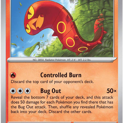 Sizzlipede 009/084 Reverse Holo Pitch Black Pokemon Card