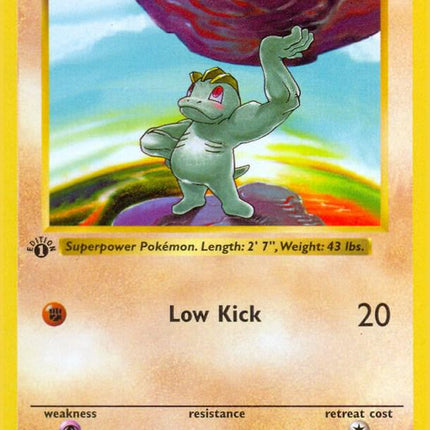 Machop 52/102 Common Base Set 1st Edition Pokemon Card