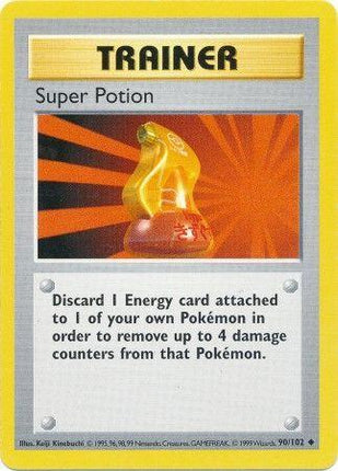 Super Potion 90/102 Uncommon Base Set Shadowless Pokemon Card