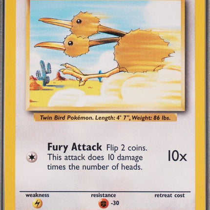 Doduo 48/102 Common Base Set 4th Print 1999–2000 Pokemon Card