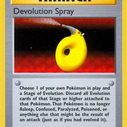 Devolution Spray 72/102 Rare Base Set 1st Edition Pokemon Card
