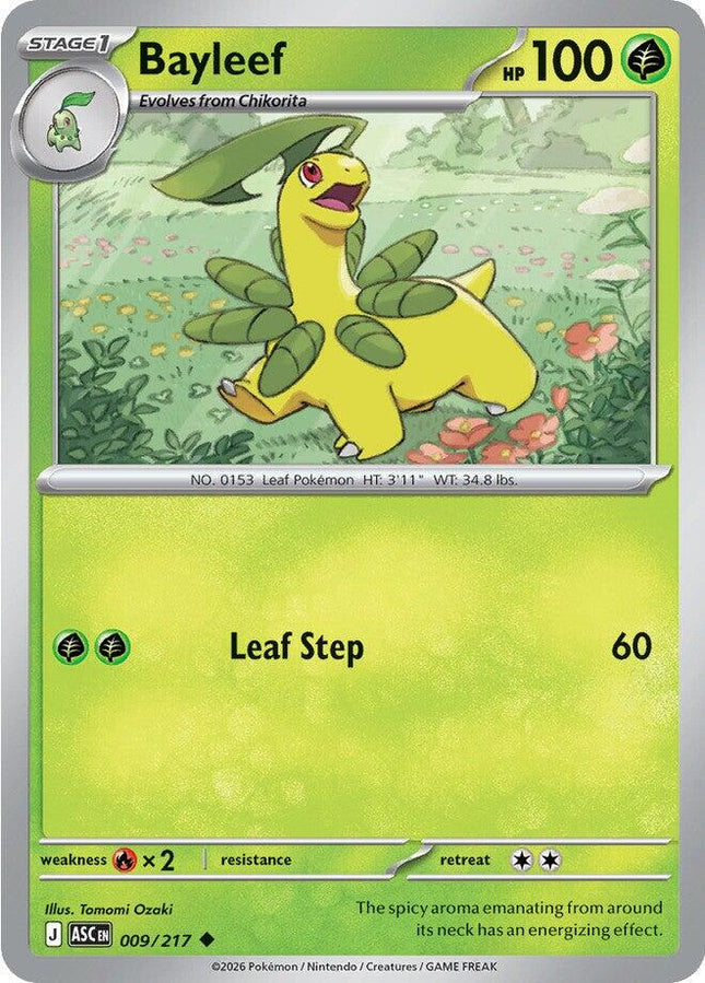 Bayleef 009/217 Non-Holo Ascended Heroes Pokemon Card