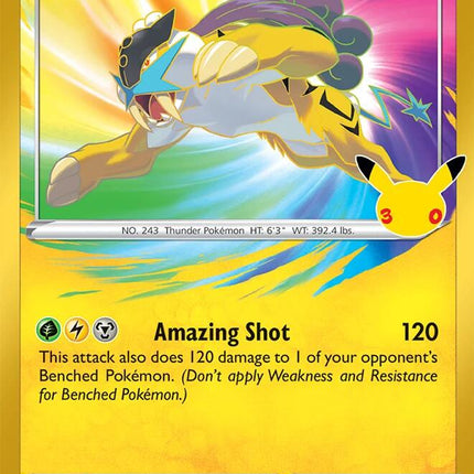 Raikou 050/185 30th Anniversary Classic Collection Holo 30th Celebration Pokemon Card