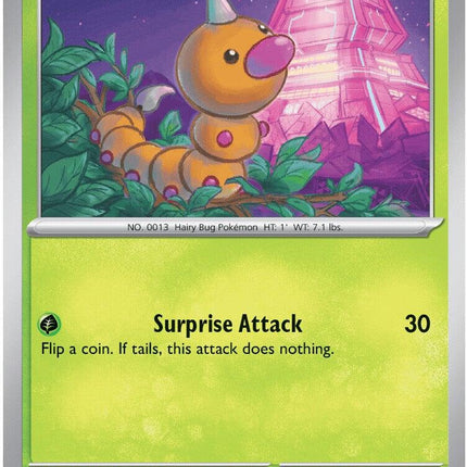 Weedle 001/086 Reverse Holo Chaos Rising Pokemon Card