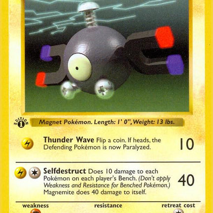 Magnemite 53/102 Common Base Set 1st Edition Pokemon Card