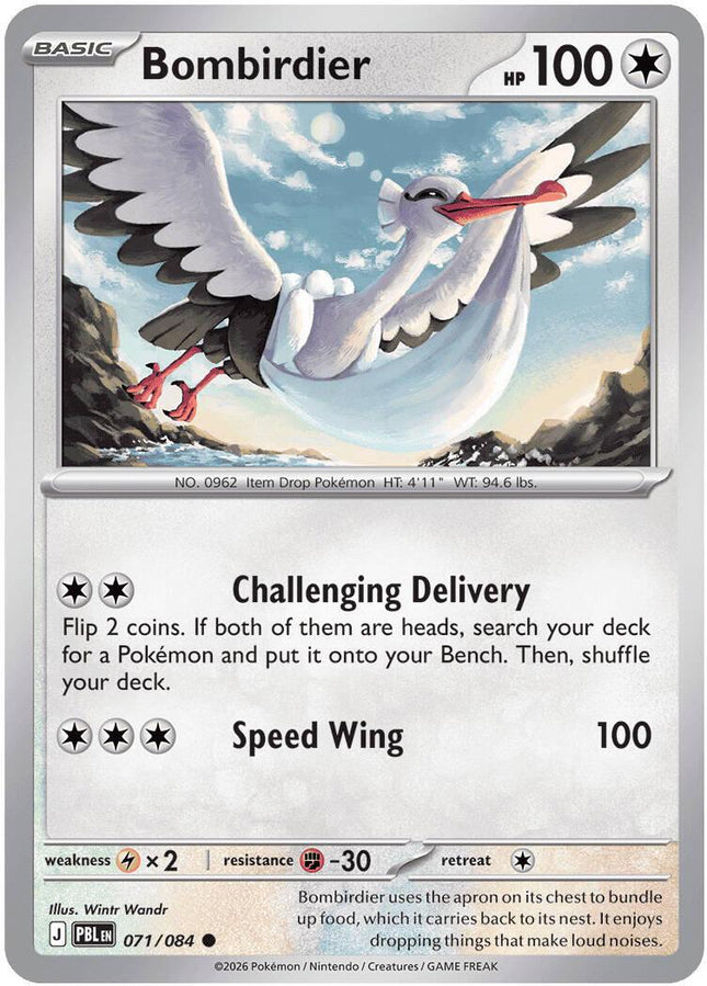 Bombirdier 071/084 Reverse Holo Pitch Black Pokemon Card