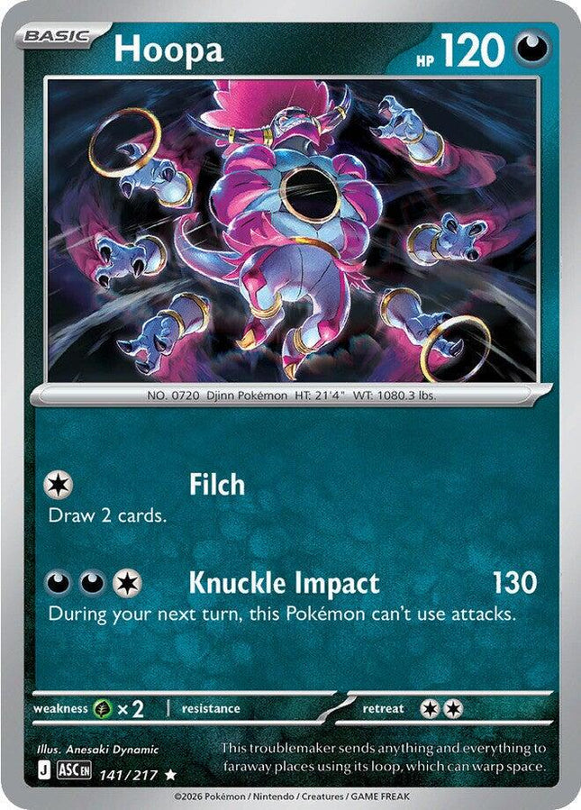 Hoopa 141/217 Holo Ascended Heroes Pokemon Card