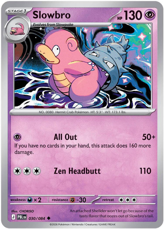 Slowbro 030/084 Reverse Holo Pitch Black Pokemon Card