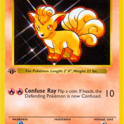 Vulpix 68/102 Common Base Set 1st Edition Pokemon Card