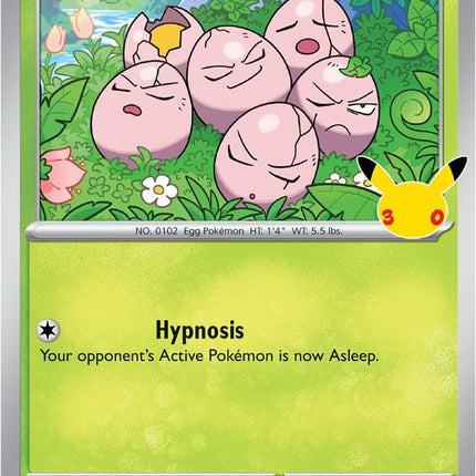 Exeggcute 001/128 Anniversary Holo 30th Celebration Pokemon Card