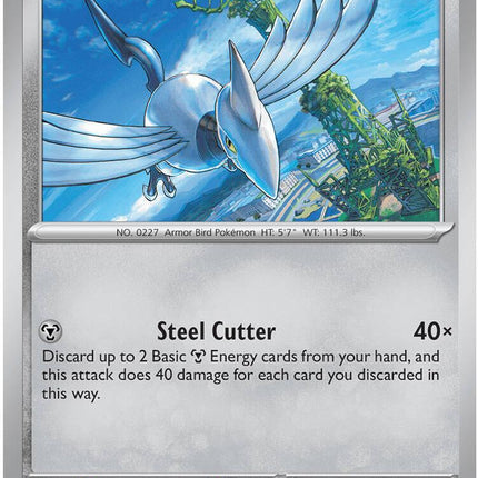 Skarmory 060/084 Reverse Holo Pitch Black Pokemon Card