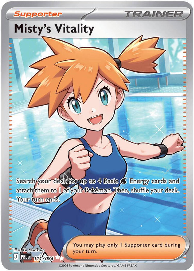 Misty's Vitality 111/084 Ultra Rare Pitch Black Pokemon Card