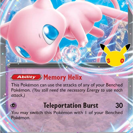 Mew ex 066/128 Double Rare 30th Celebration Pokemon Card