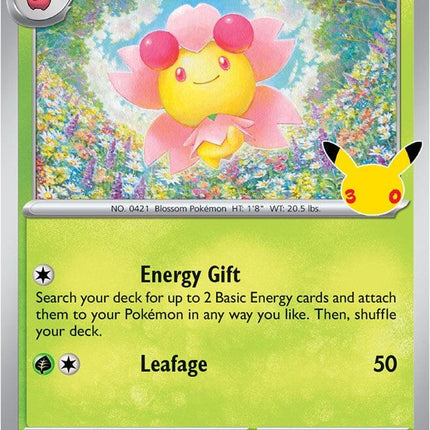 Cherrim 007/128 Anniversary Holo 30th Celebration Pokemon Card