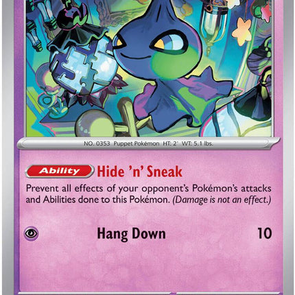 Shuppet 033/084 Reverse Holo Pitch Black Pokemon Card