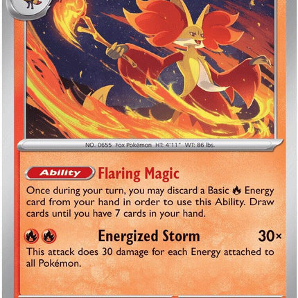 Delphox 013/086 Reverse Holo Chaos Rising Pokemon Card