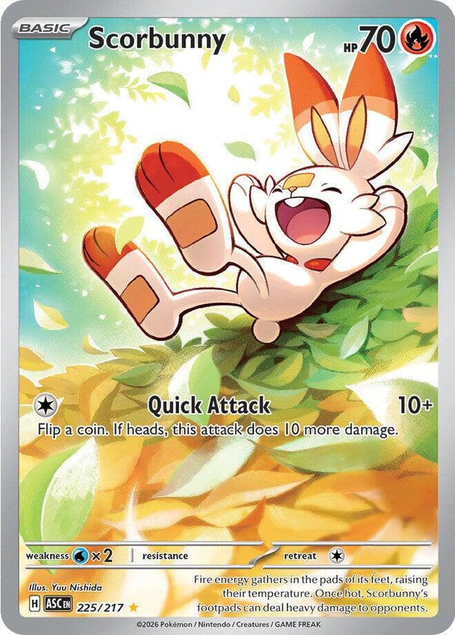 Scorbunny 225/217 Illustration Rare Ascended Heroes Pokemon Card