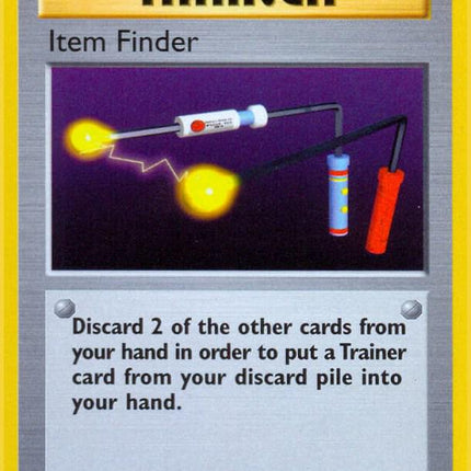 Item Finder 74/102 Rare Base Set 1st Edition Pokemon Card